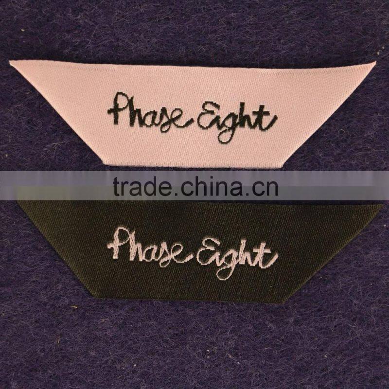 2016 Factory wholesale Custom Polyester Damask Woven Labels For Clothing