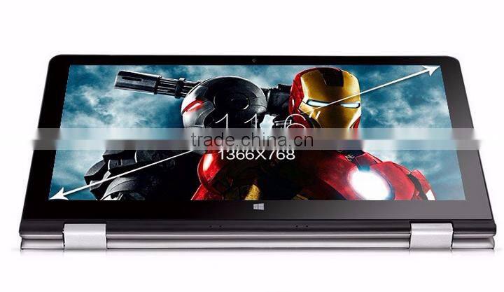 11.6inch capacitive touch screen laptop notebook PC computer with intel Z8300(Quad-Core) with 3G/4G GPS with 360 degree rotating