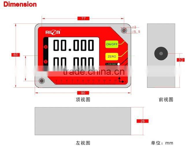 DMI800 Digital inclinometer,Clinometer,Tilt sensor With High Accuracy 0.002deg Max Range +/-30deg