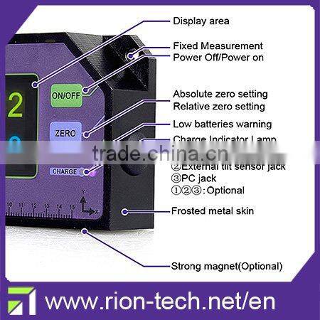 inclinometer digital sensor digital angle gauge with RS232/RS485/TTL interface , Max range can be +/-90deg