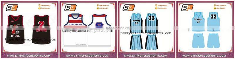 Stan Caleb 2016 new style 100% ployester Custom full sublimarion quick dry blue basketball uniforms basketball jersey
