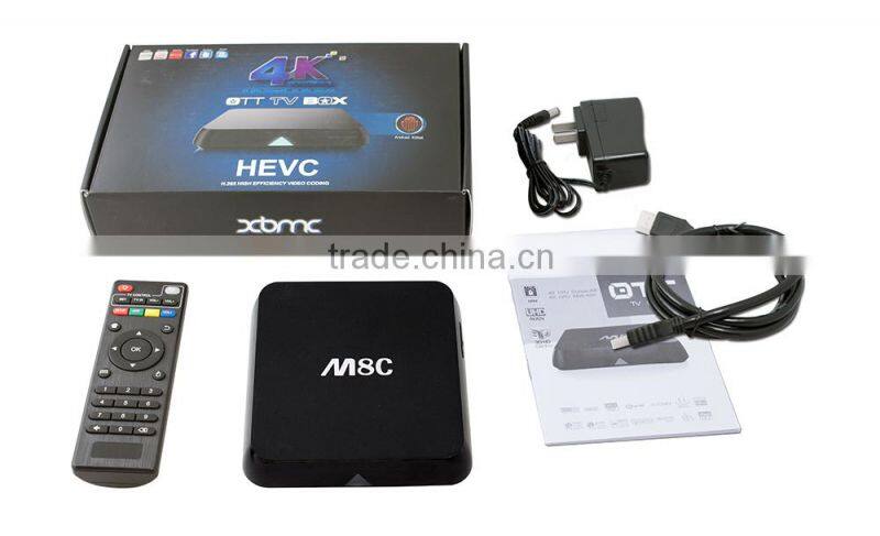 Quad Core Andriod 4.4 Amlogic S812 1GB 8GB m8c ott tv box