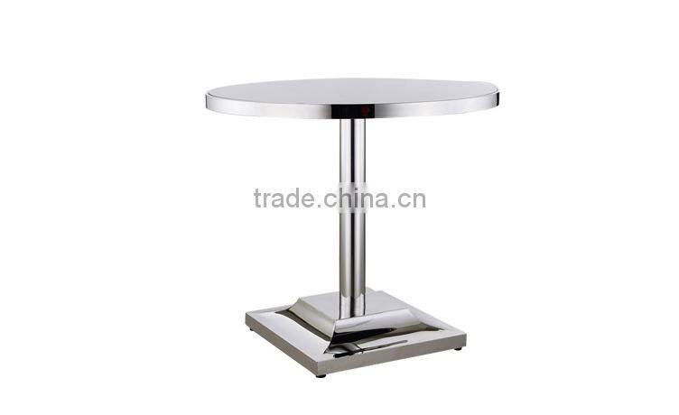 Modern Staimless Steel marble round Dining table