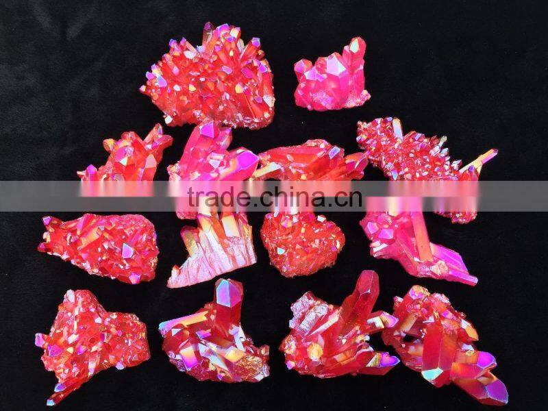 Wholesale nature red crystal quartz cluster for home decoration