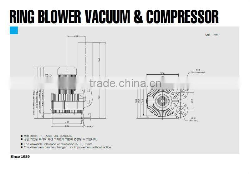 30Kw Turbo Blower ,Vertical Type High Pressure Blower