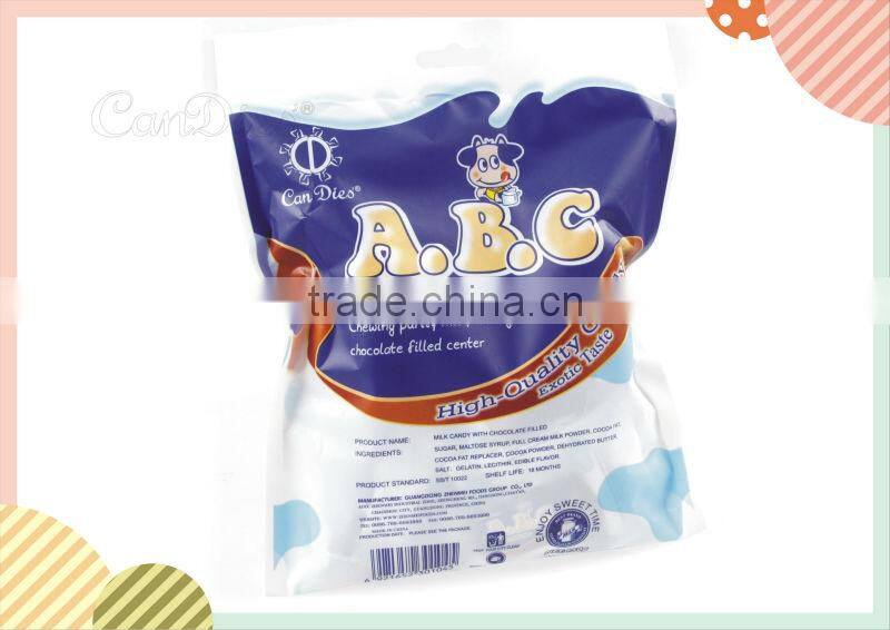 Hot selling toffee, chocolate with milk center fresh sweet candy 150g