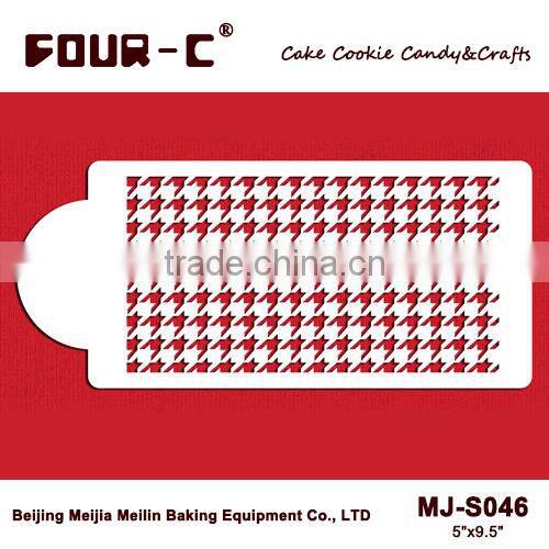 Houndstooth cake side stencil,decorating stencil,fondant stenciling