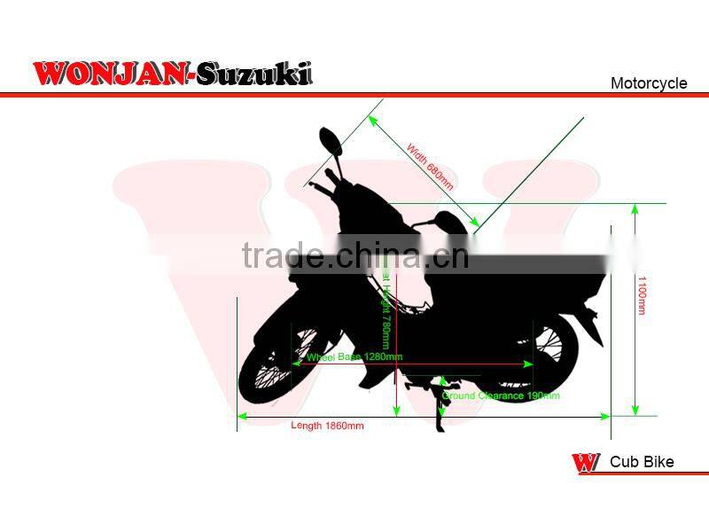 Cub Bike (110cc) Wonjan-Suzuki engine, Motorcycle, , Motorbike, Chopper bike, Autocycle,Gas or Diesel Motorcycle