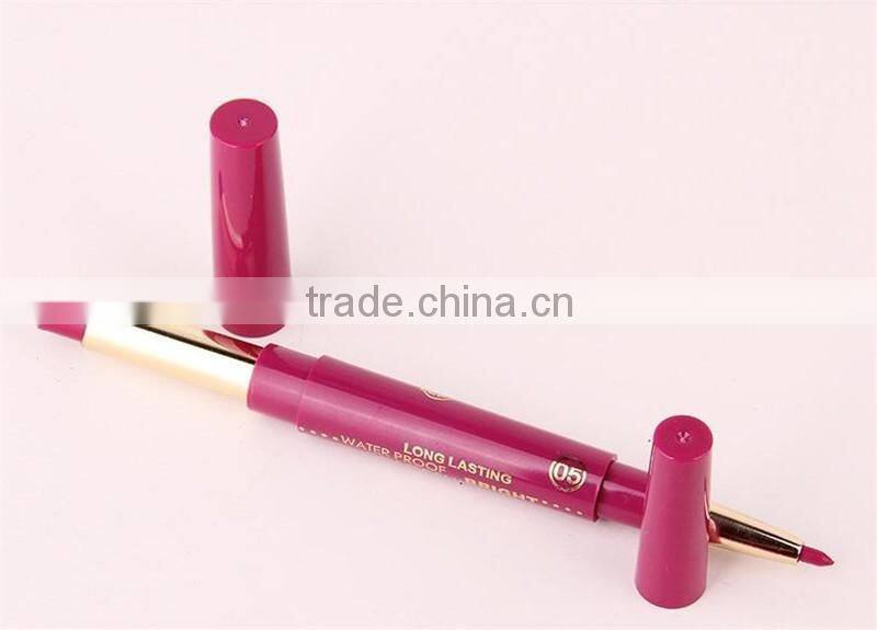 Music Flower Dual Purpose Lipstick&Lip Liner 12 Colors Waterproof Long Lasting Bright Colorful lipstick stick set