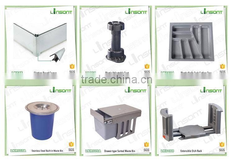 Durable stainless steel waste bin kitchen accessories trash can