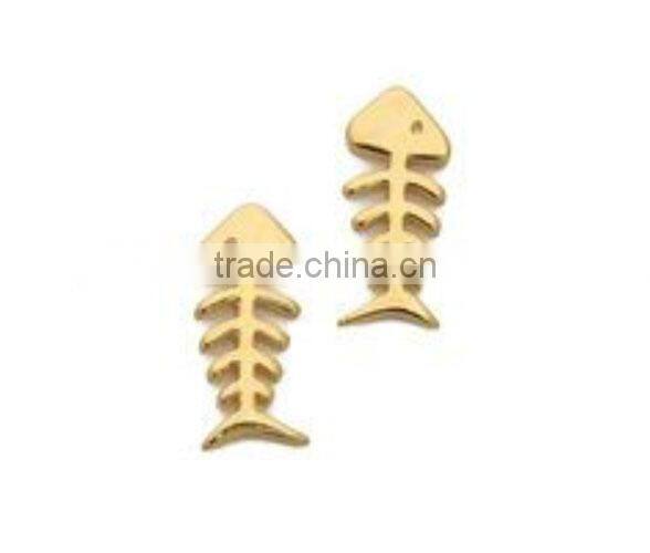 Stainless Steel newest style for fish skeleton design earring