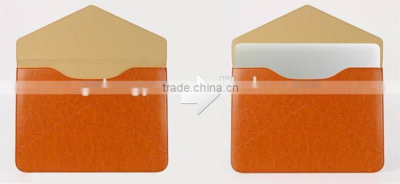 Fashion design leather sleeve for Macbook air/Pro