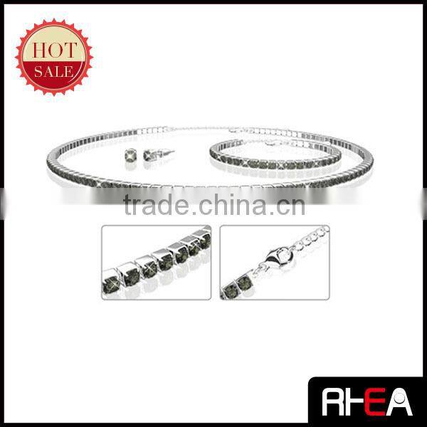 5 wholesale Best Selling Wedding Crystal Necklace Jewelry set