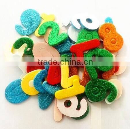 EVA foam sticker,colored number stickers