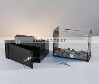 Cheap Transparent Acrylic Donation Boxes With Lock