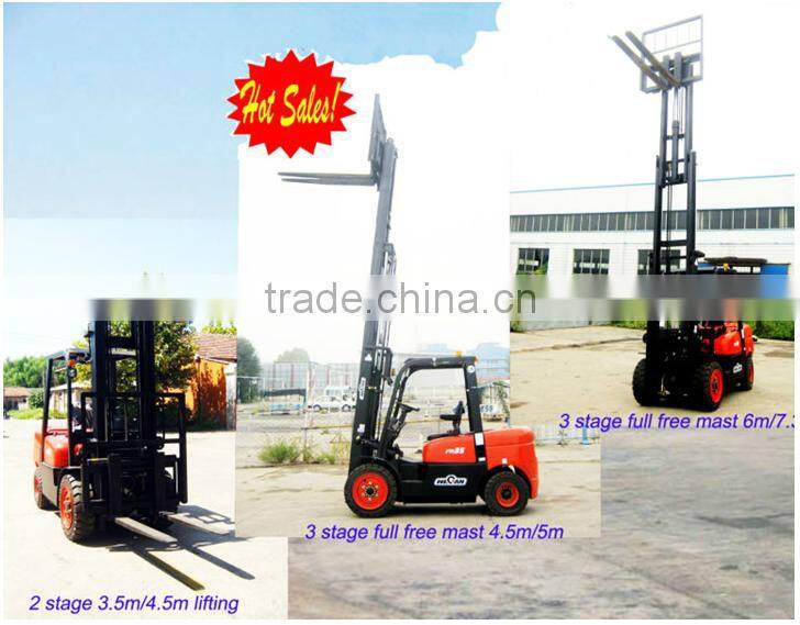 Capacity 2.5T Four-wheel Drive Counterbalanced China Diesel Forklift Truck