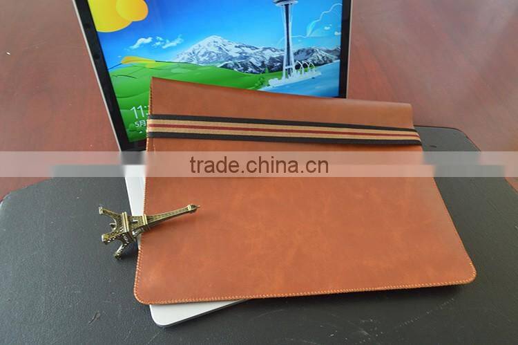 Eco-friendly high-grade leather notebook case for macbook 15 inch