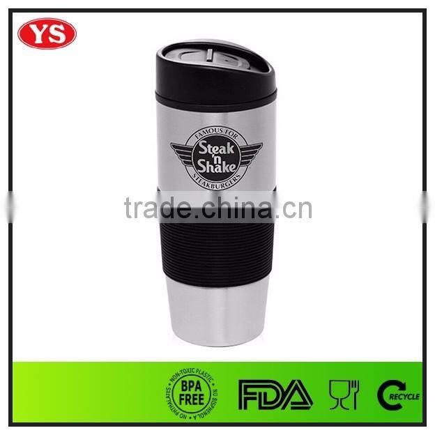 16oz insulated thermos stainless steel tumbler with sleeve