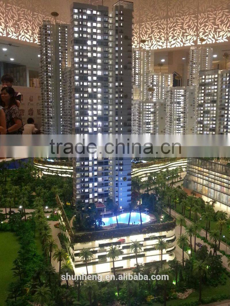 New island planning house miniature scale models , City planning maquette model