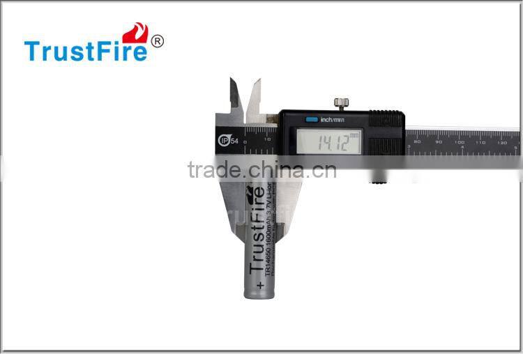 Trustfire factory original rechargeable battery 14650 3.7v rechargeable lithium-ion batteries,1600mah lithium polymer batteries