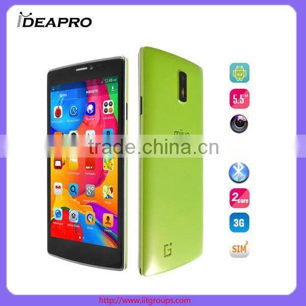 2014 new products 5.5inch MTK6572 dual core Mijue G6 smart phone