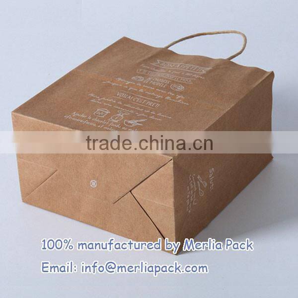 BROWN TWISTED HANDLE KRAFT PAPER CARRIER BAGS 120 GSM PREMIUM PULP BAGS