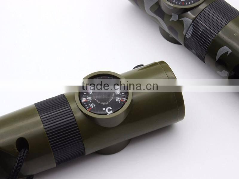 7 in 1muli-functional emergency survival whistle