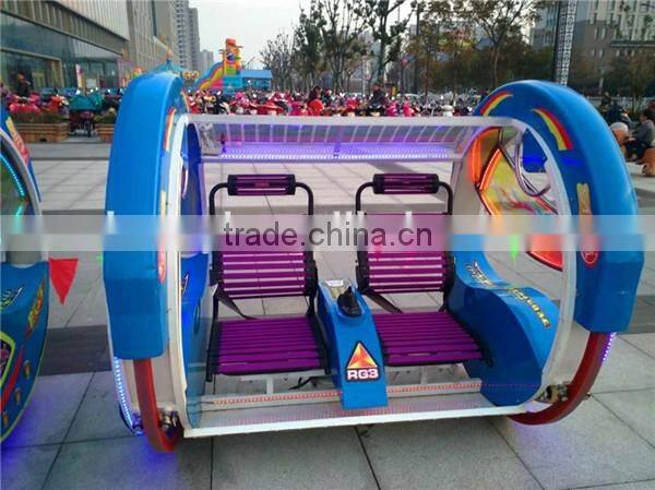 Factory direct sales rotating kid ride , outdoor amusment park equipment swing happy car with LED