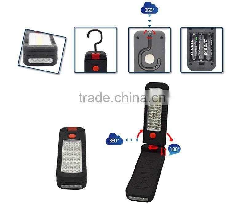 Ningbo JELO Super Bright 60+4LED Work Light Outdoor 64LED Lamp With Folding Hook Magnet