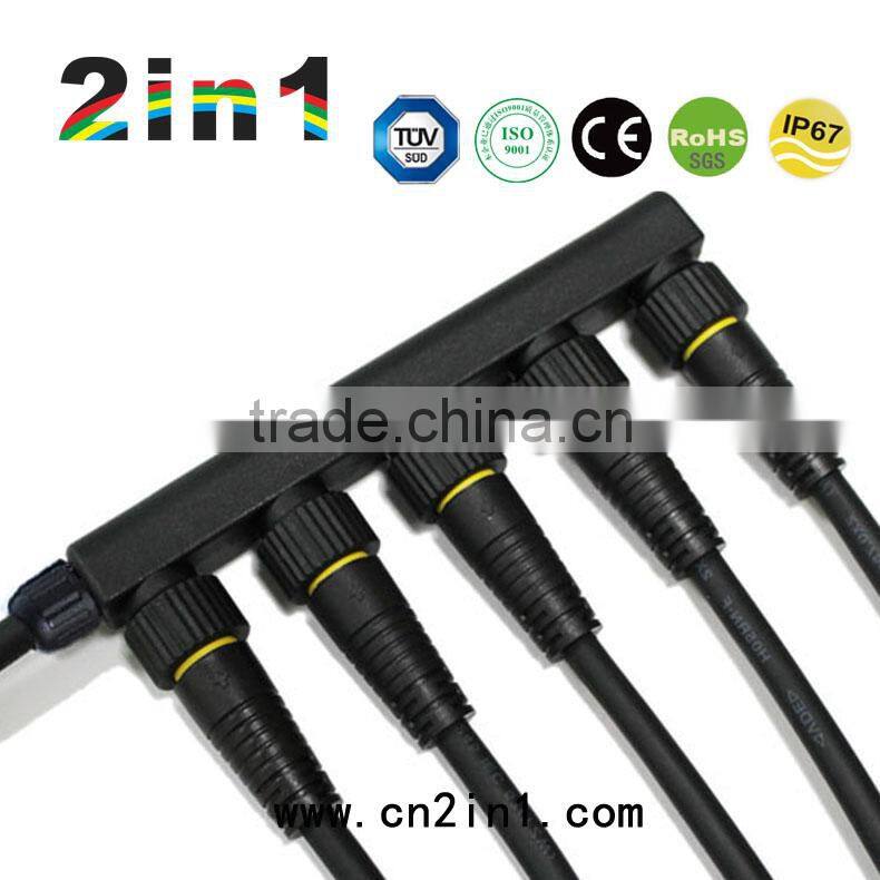 FQ16 F type 5 branch LED street lighting waterproof connector