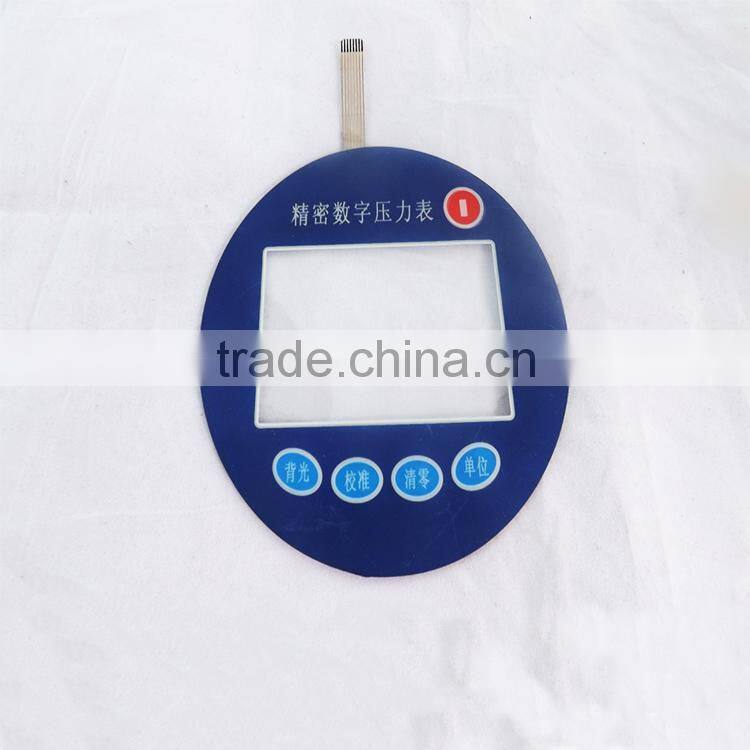 one button membrane switch with PET circuit zip
