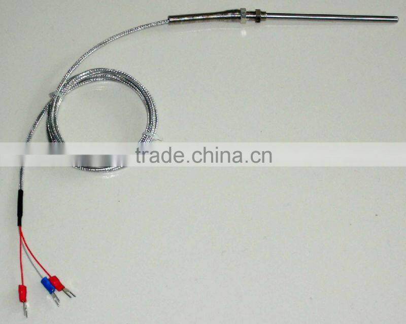 metal shieded wire pt100 RTD temperature sensor