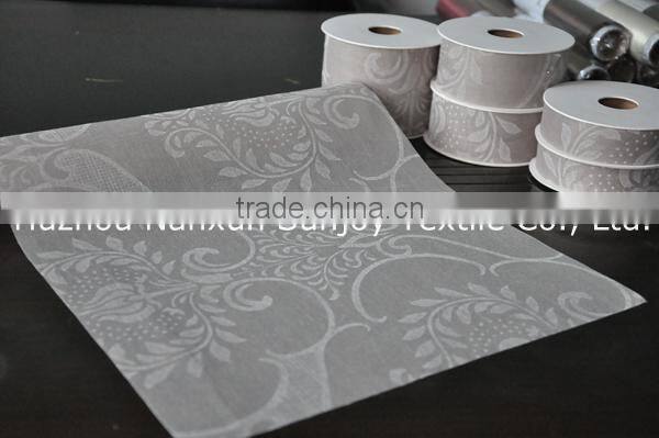 zebra satin table runner