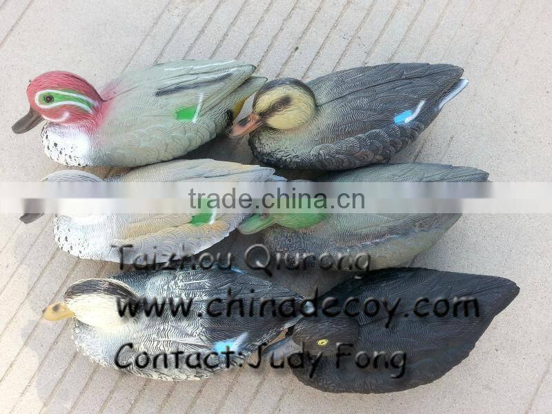 Plastic floating duck decoy for hunter hunting