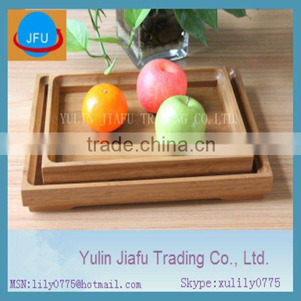 new item CAC Fair handmade rectangle service bamboo trays