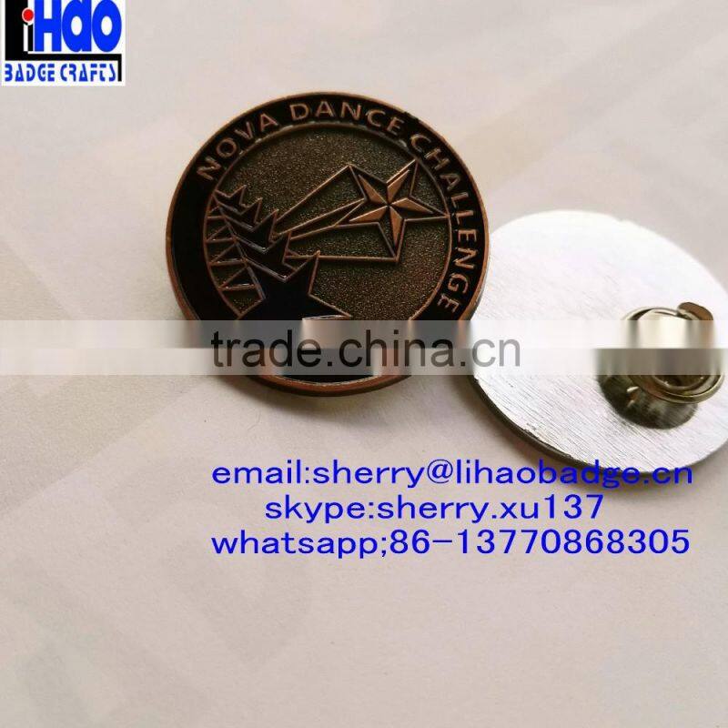 Custom Metal Lapel pin badge/Gold lapel pin/ 3D Zinc alloy Star badge Lapel pin