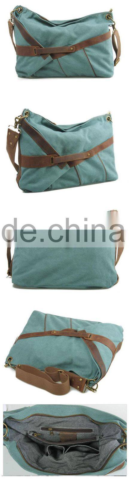 Wholesale canvas shoulder bag, messenger canvas satchel(CAS16-012)