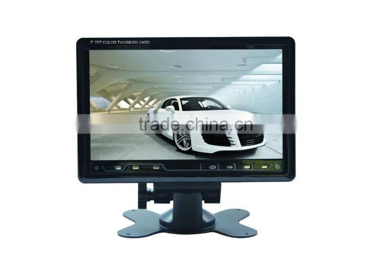 Best selling 7inch portable color television with USB/SD/FM/AV IN/AV OUT