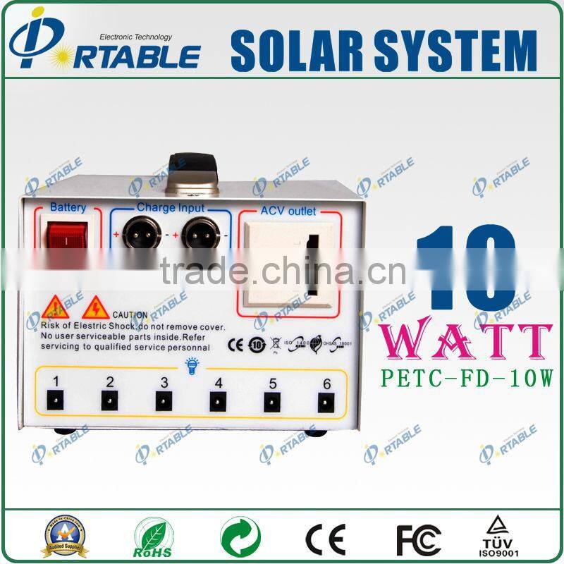 Portable solar system with LED light 10W