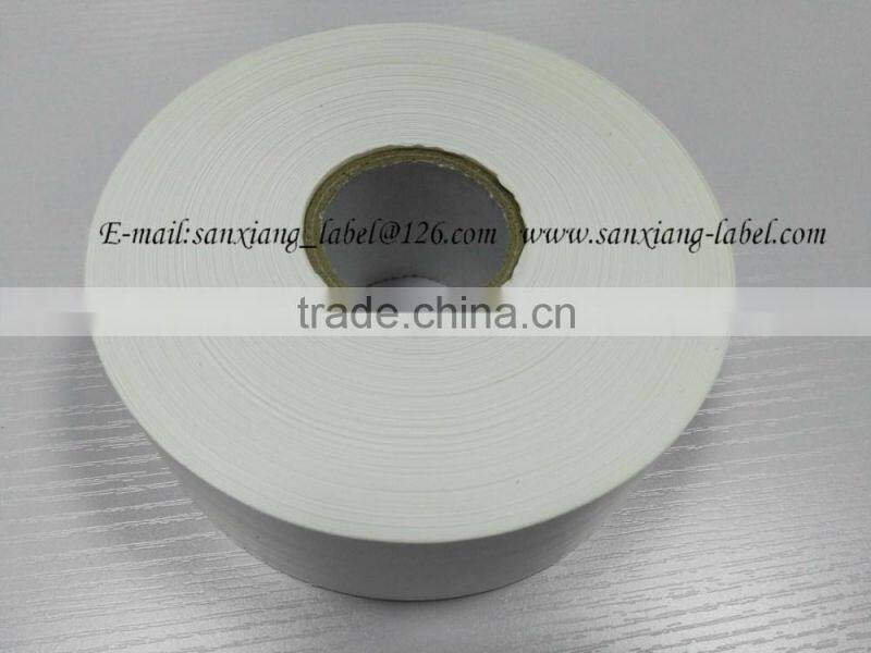 Huzhou factory good quality nylon label tape, 100% nylon taffeta for care labels