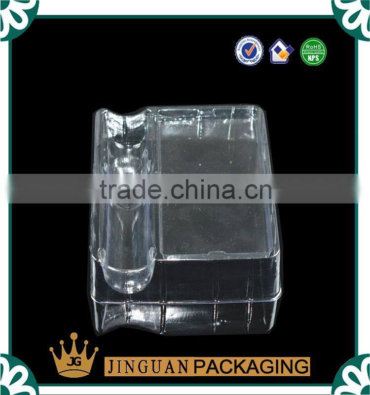 Clear plastic PVC electronic components shape packaging