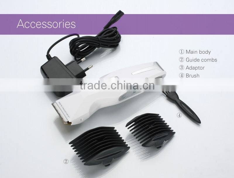 Rechargeable waterproof Hair Clipper.Zinc-plated titanium.NI-MH battery.professional.Hair Trimmer. ceramic blade