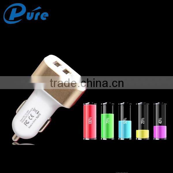 3 ports 3A output 3 usb car charger with very low price colorful charger for smartphone tablet