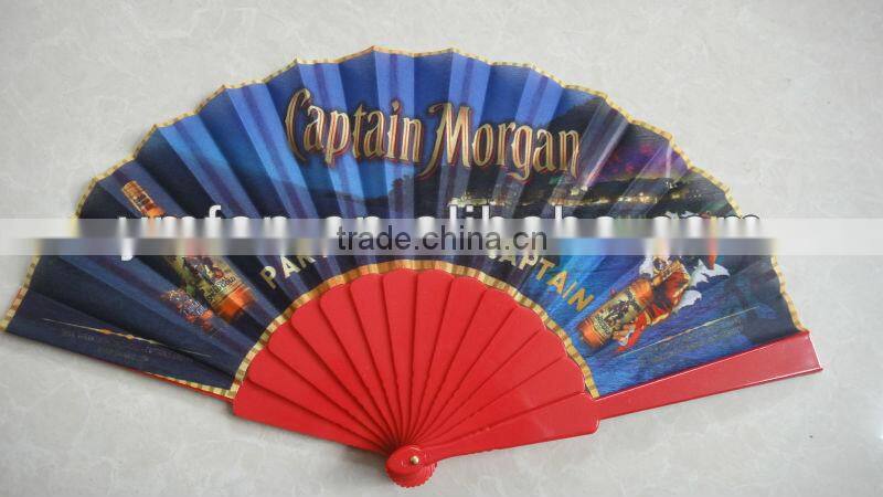 promotion plastic with fabric fan