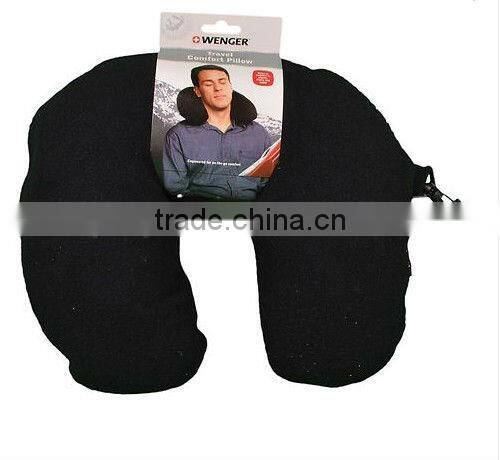 U Shape Comfort Neck Travel Pillow Spring Clip Attachment