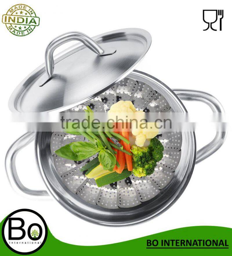 Best Cookware Stainless Vegetable Steamer, 5.3" to 9.3"