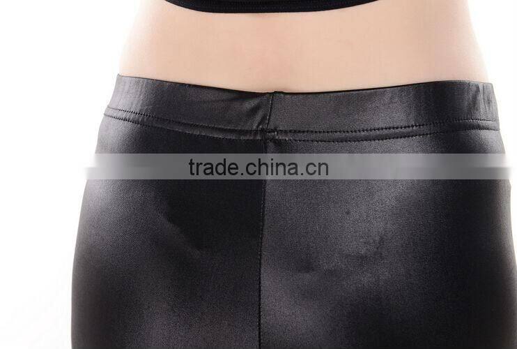 2014 New Leggings For Mature Women Sexy Hollow Out Imitation Leather Suspenders Tights Black