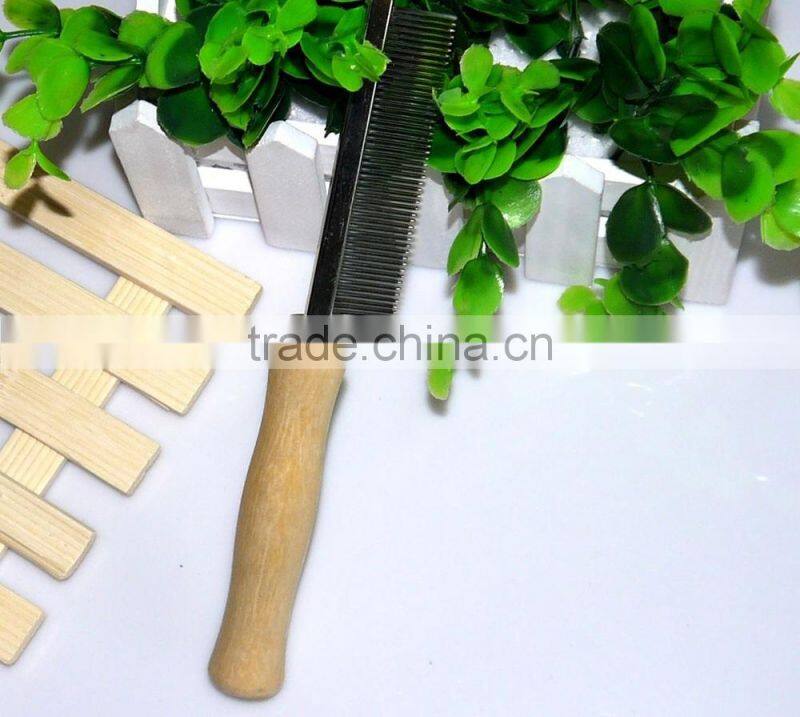 2015 pet items dog wooden handle comb