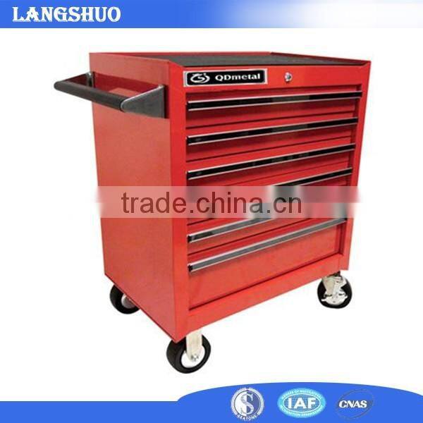 Black tool trolley Professional mobile drawer tool Cabinet with wheel