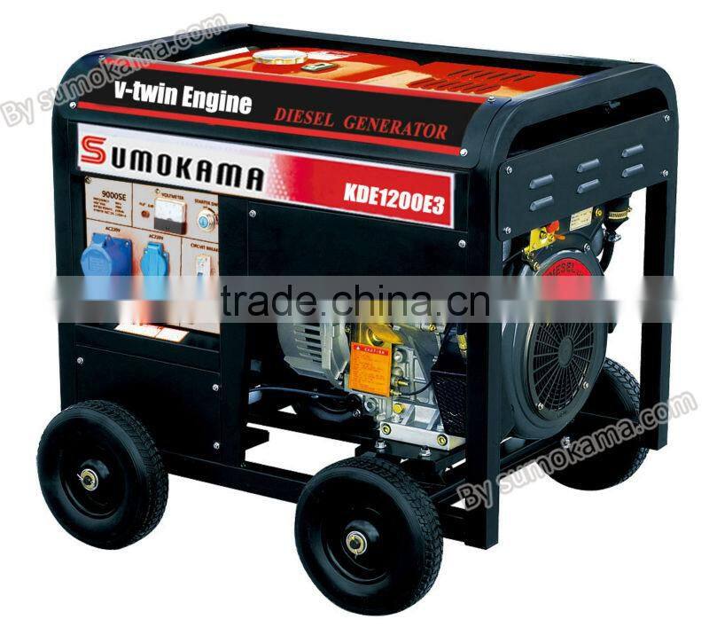10KW CE approved Air Cooled Diesel Generator Open Type KDE1200E/1200E3